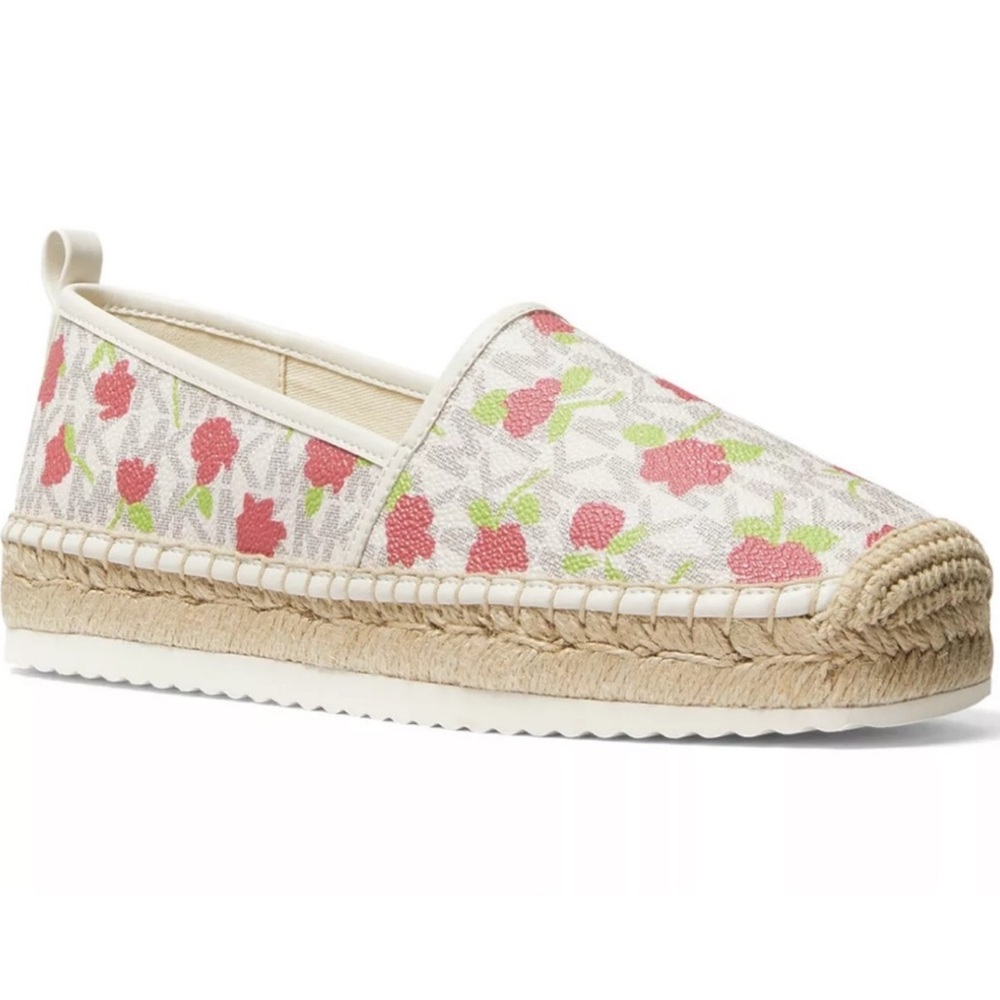 Michael Kors Espadrille Lenny MK Logo & Flora print